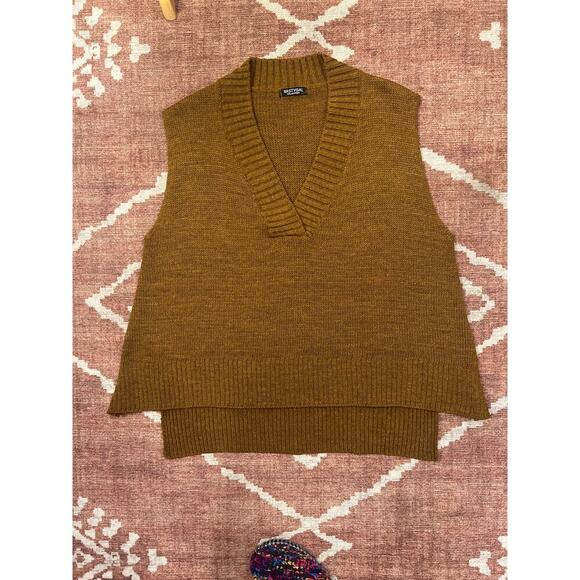 Womens Nasty Gal Minimalist Oversized Sweater Vest V Neck Tunic Long Pullover S - Picture 5 of 8